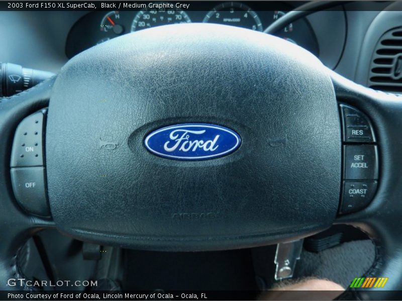 Black / Medium Graphite Grey 2003 Ford F150 XL SuperCab