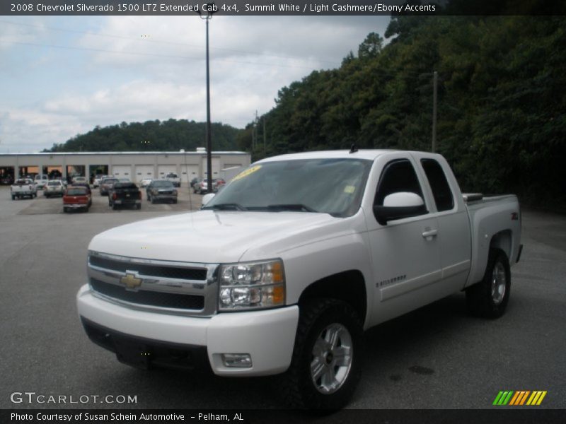 Summit White / Light Cashmere/Ebony Accents 2008 Chevrolet Silverado 1500 LTZ Extended Cab 4x4