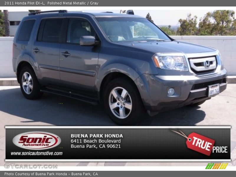 Polished Metal Metallic / Gray 2011 Honda Pilot EX-L