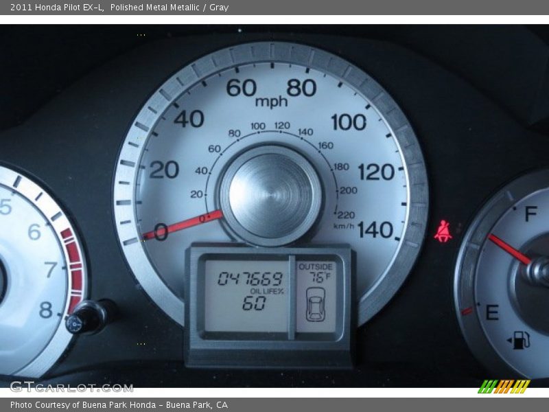 Polished Metal Metallic / Gray 2011 Honda Pilot EX-L