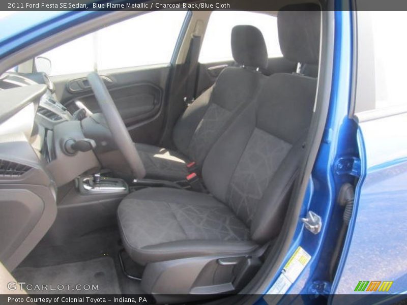 Blue Flame Metallic / Charcoal Black/Blue Cloth 2011 Ford Fiesta SE Sedan