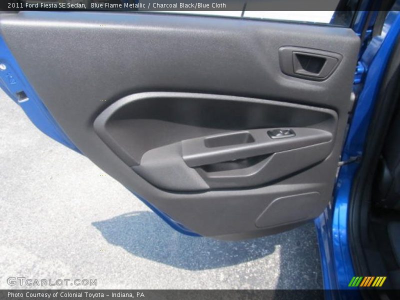 Blue Flame Metallic / Charcoal Black/Blue Cloth 2011 Ford Fiesta SE Sedan