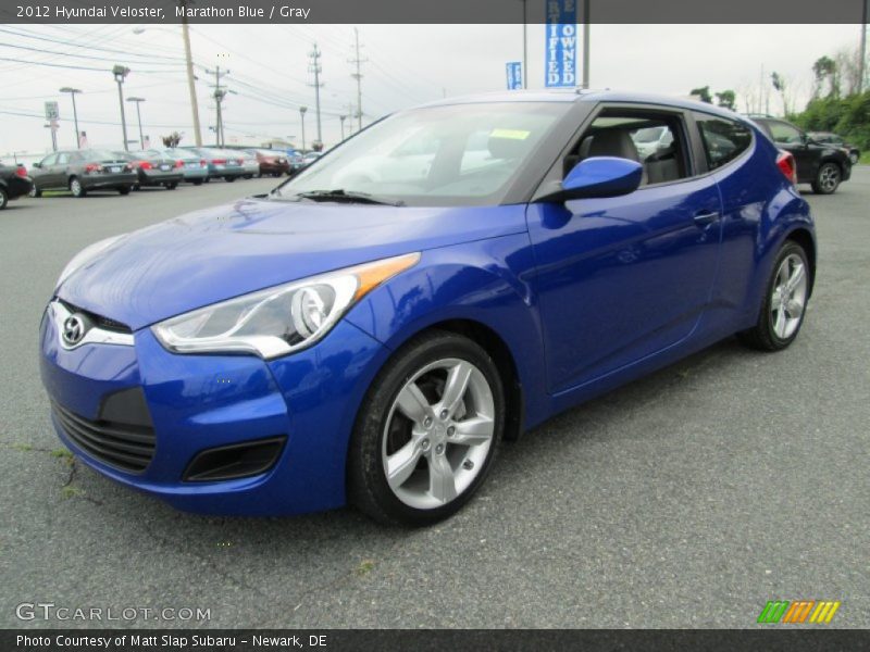 Marathon Blue / Gray 2012 Hyundai Veloster