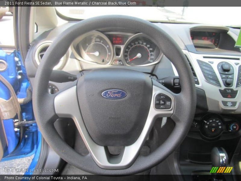 Blue Flame Metallic / Charcoal Black/Blue Cloth 2011 Ford Fiesta SE Sedan