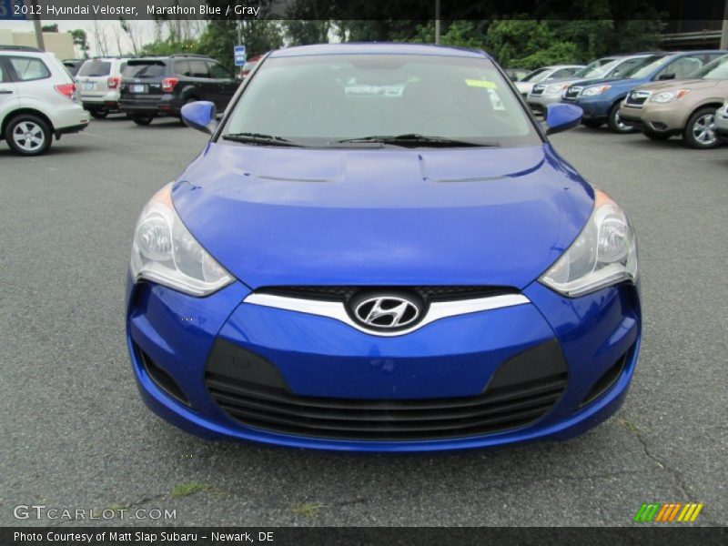 Marathon Blue / Gray 2012 Hyundai Veloster