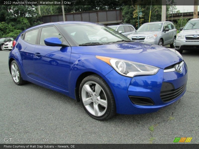 Marathon Blue / Gray 2012 Hyundai Veloster