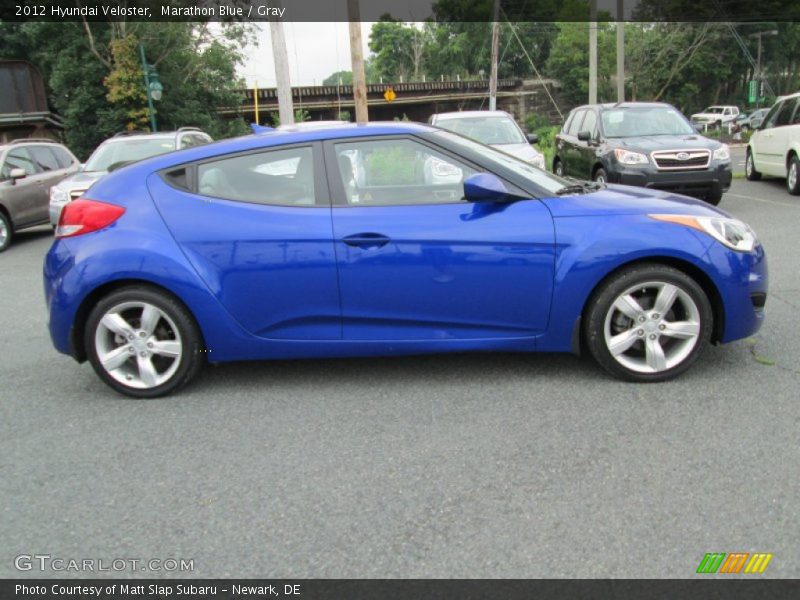 Marathon Blue / Gray 2012 Hyundai Veloster