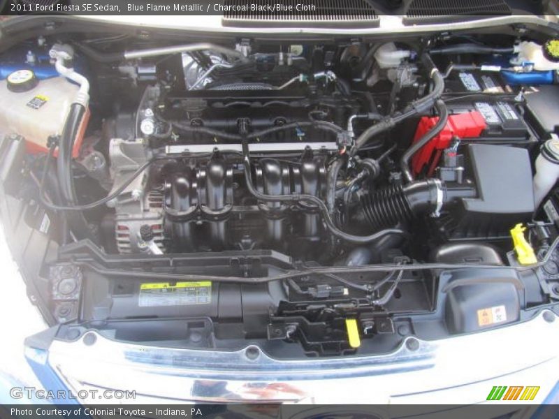 Blue Flame Metallic / Charcoal Black/Blue Cloth 2011 Ford Fiesta SE Sedan