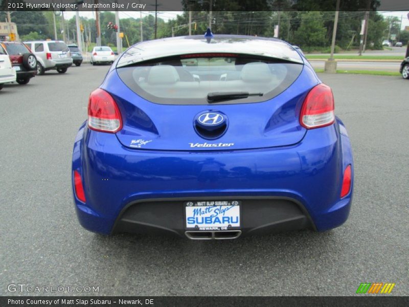 Marathon Blue / Gray 2012 Hyundai Veloster