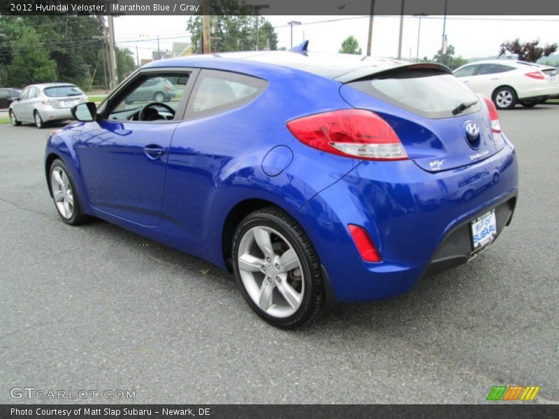 Marathon Blue / Gray 2012 Hyundai Veloster