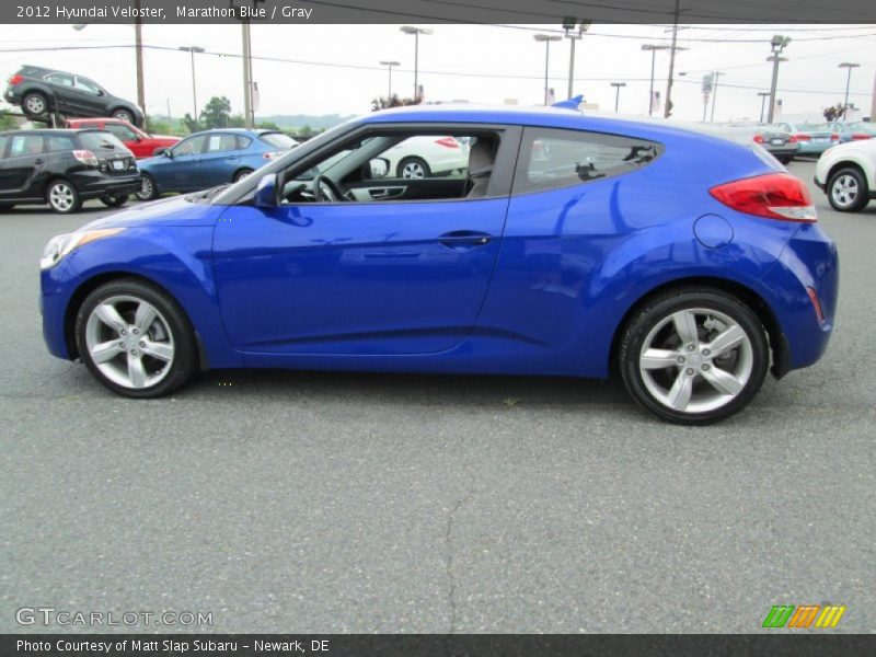 Marathon Blue / Gray 2012 Hyundai Veloster