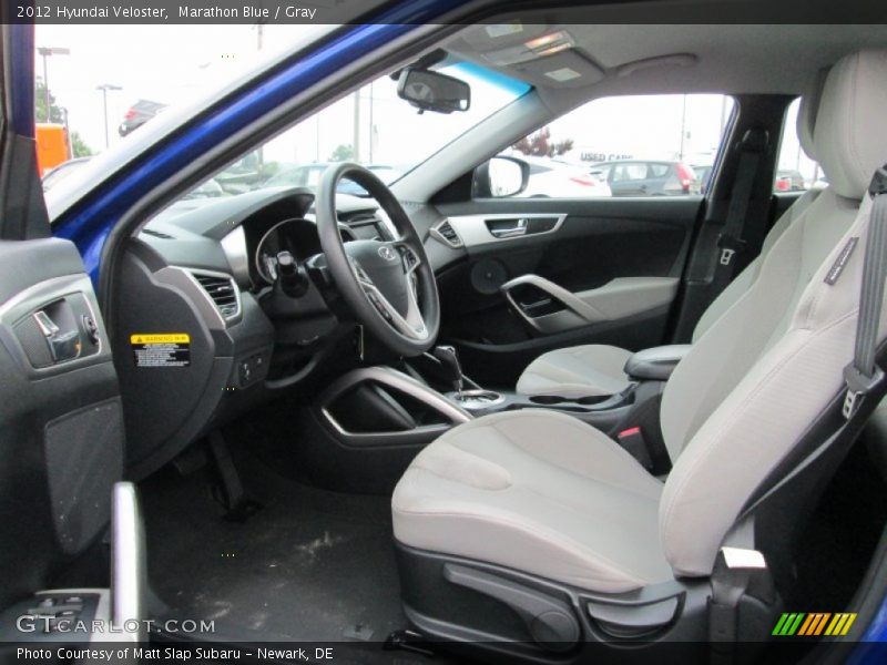 Marathon Blue / Gray 2012 Hyundai Veloster