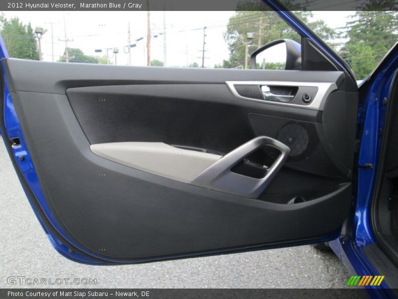 Marathon Blue / Gray 2012 Hyundai Veloster