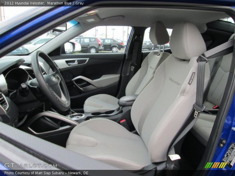 Marathon Blue / Gray 2012 Hyundai Veloster