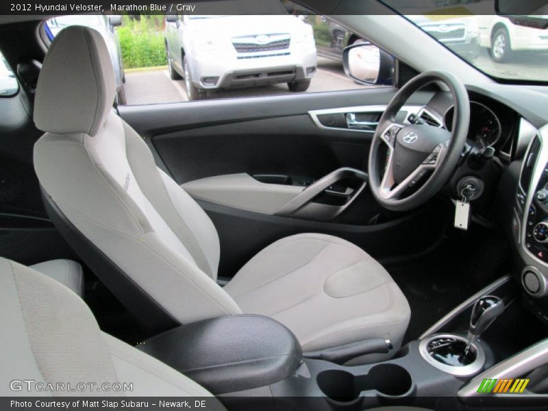 Marathon Blue / Gray 2012 Hyundai Veloster