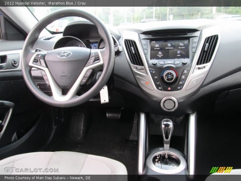 Marathon Blue / Gray 2012 Hyundai Veloster
