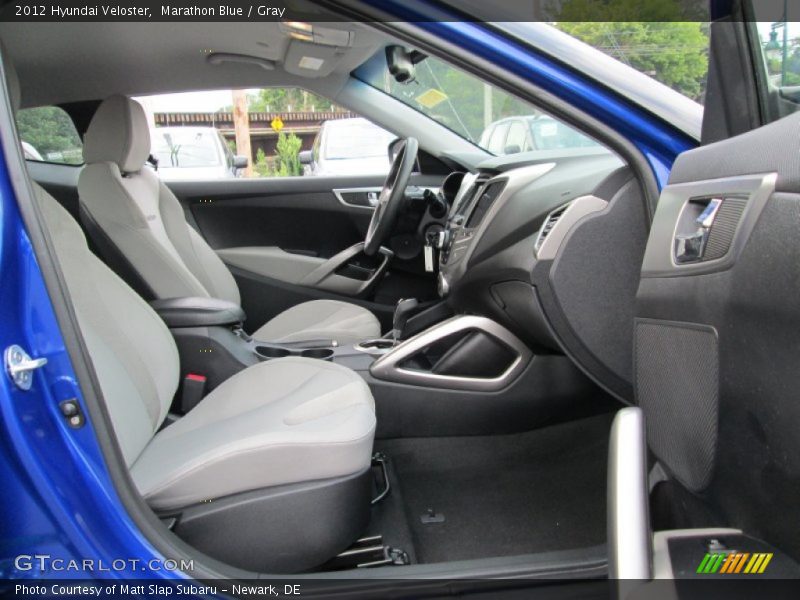 Marathon Blue / Gray 2012 Hyundai Veloster