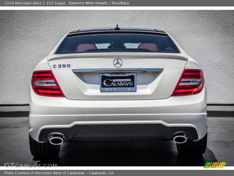 Diamond White Metallic / Red/Black 2014 Mercedes-Benz C 350 Coupe