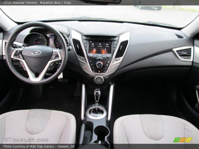 Marathon Blue / Gray 2012 Hyundai Veloster