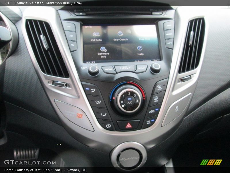 Marathon Blue / Gray 2012 Hyundai Veloster