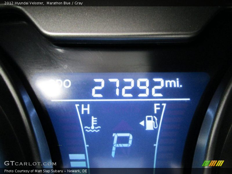 Marathon Blue / Gray 2012 Hyundai Veloster