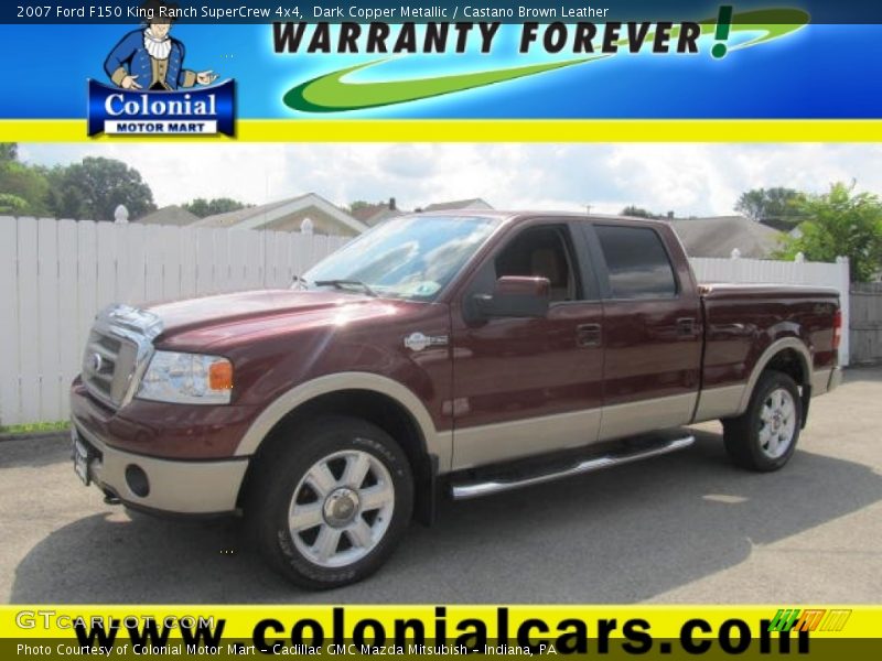 Dark Copper Metallic / Castano Brown Leather 2007 Ford F150 King Ranch SuperCrew 4x4