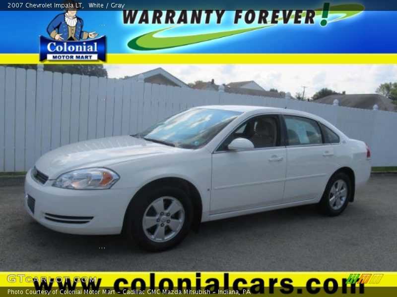 White / Gray 2007 Chevrolet Impala LT