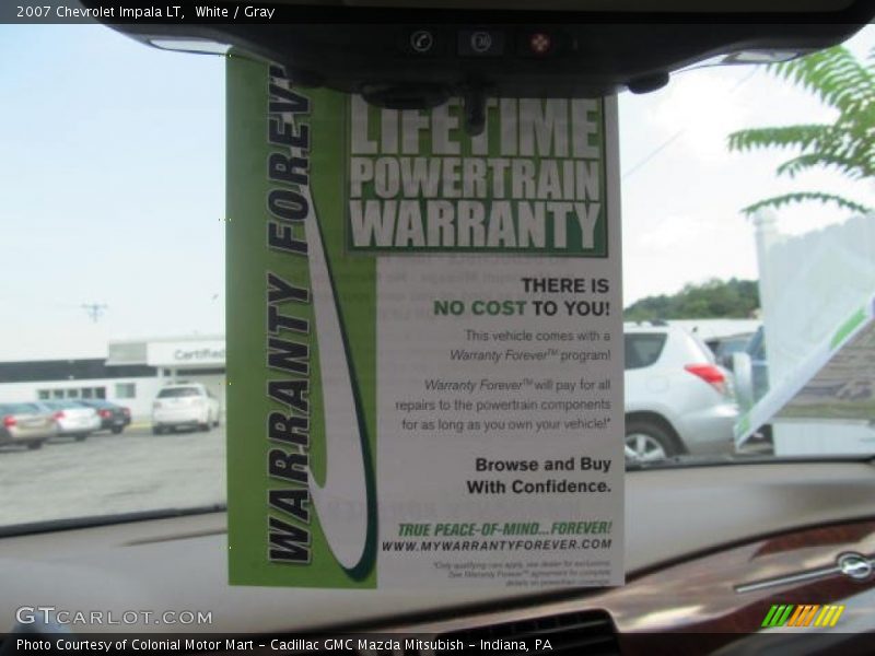 White / Gray 2007 Chevrolet Impala LT