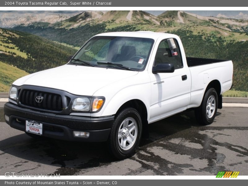 Super White / Charcoal 2004 Toyota Tacoma Regular Cab