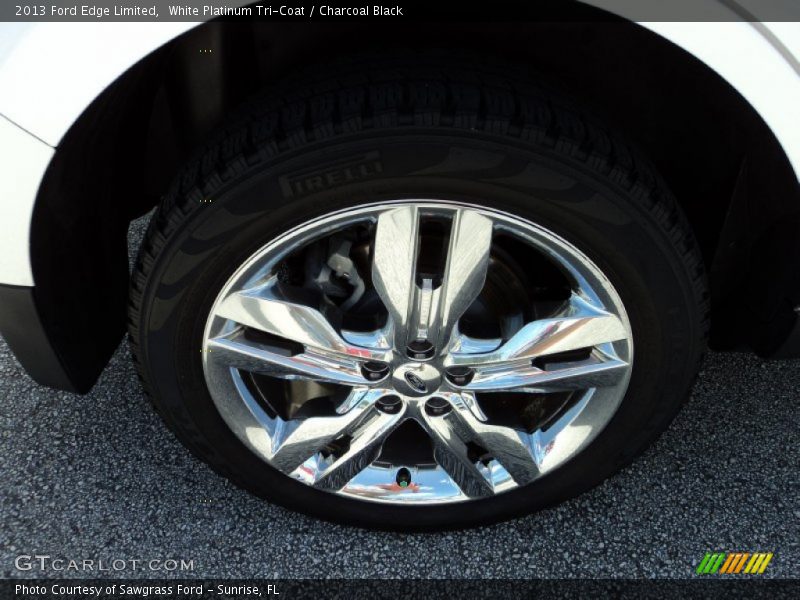 White Platinum Tri-Coat / Charcoal Black 2013 Ford Edge Limited