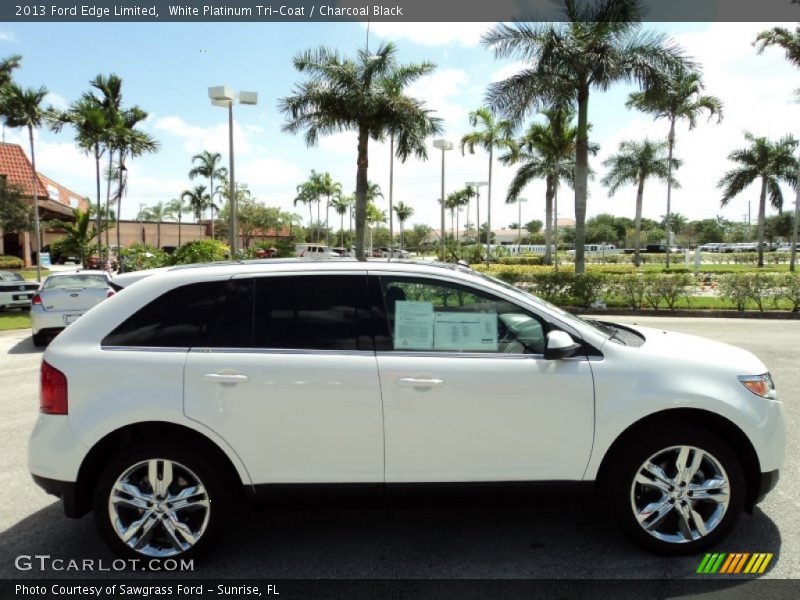 White Platinum Tri-Coat / Charcoal Black 2013 Ford Edge Limited