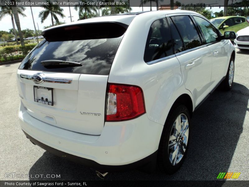 White Platinum Tri-Coat / Charcoal Black 2013 Ford Edge Limited