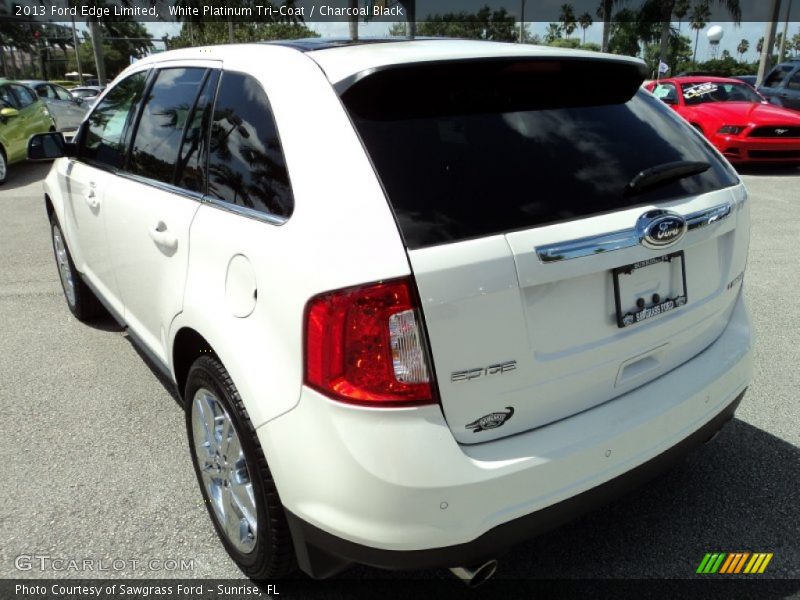 White Platinum Tri-Coat / Charcoal Black 2013 Ford Edge Limited