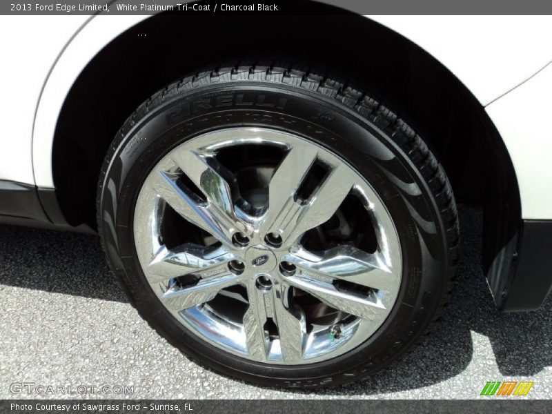White Platinum Tri-Coat / Charcoal Black 2013 Ford Edge Limited