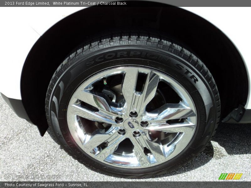 White Platinum Tri-Coat / Charcoal Black 2013 Ford Edge Limited