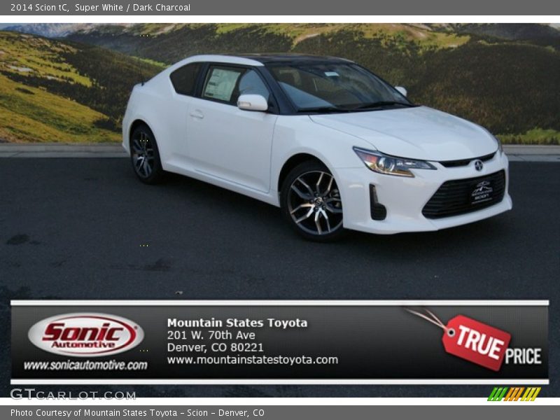 Super White / Dark Charcoal 2014 Scion tC