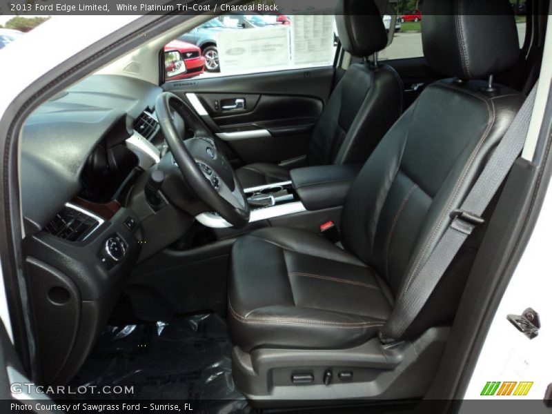 White Platinum Tri-Coat / Charcoal Black 2013 Ford Edge Limited