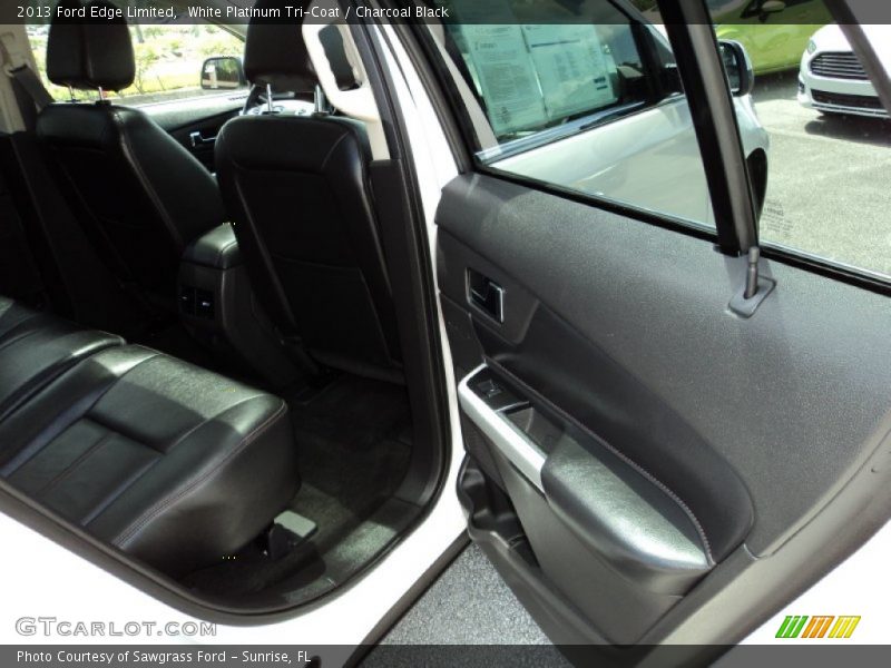 White Platinum Tri-Coat / Charcoal Black 2013 Ford Edge Limited