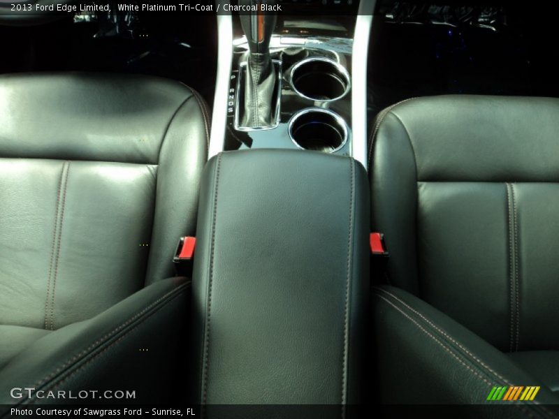 White Platinum Tri-Coat / Charcoal Black 2013 Ford Edge Limited