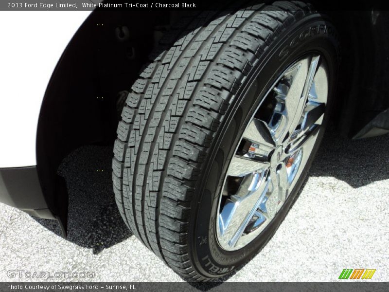 White Platinum Tri-Coat / Charcoal Black 2013 Ford Edge Limited