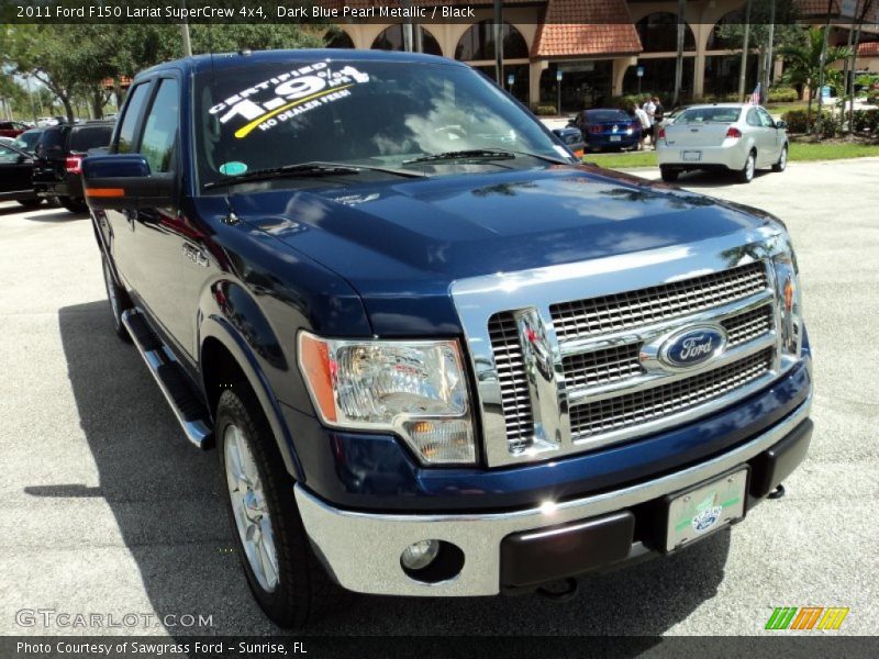 Dark Blue Pearl Metallic / Black 2011 Ford F150 Lariat SuperCrew 4x4