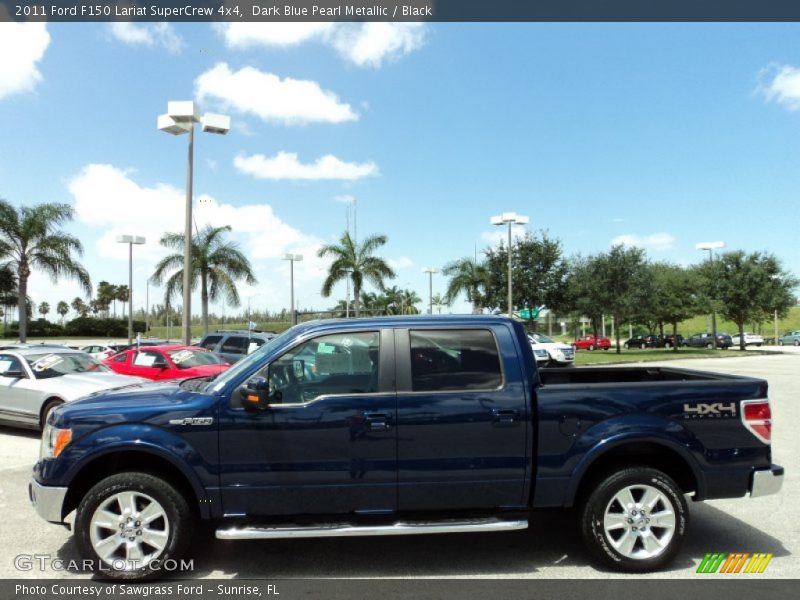 Dark Blue Pearl Metallic / Black 2011 Ford F150 Lariat SuperCrew 4x4