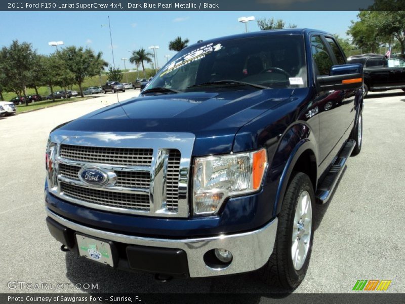 Dark Blue Pearl Metallic / Black 2011 Ford F150 Lariat SuperCrew 4x4