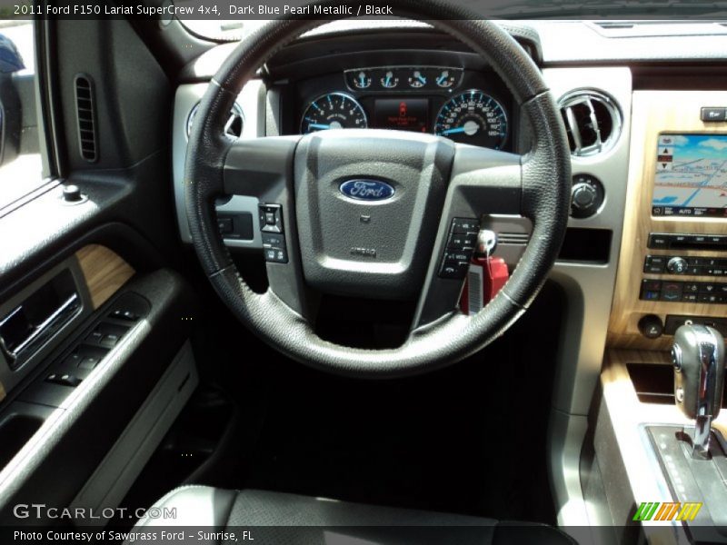 Dark Blue Pearl Metallic / Black 2011 Ford F150 Lariat SuperCrew 4x4