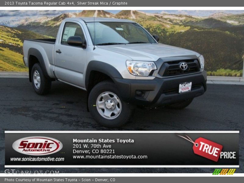 Silver Streak Mica / Graphite 2013 Toyota Tacoma Regular Cab 4x4
