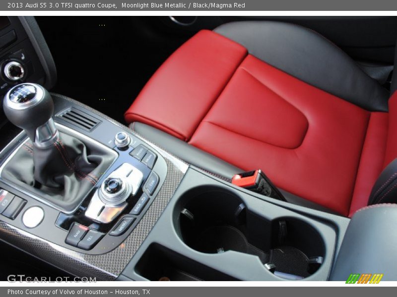 Moonlight Blue Metallic / Black/Magma Red 2013 Audi S5 3.0 TFSI quattro Coupe