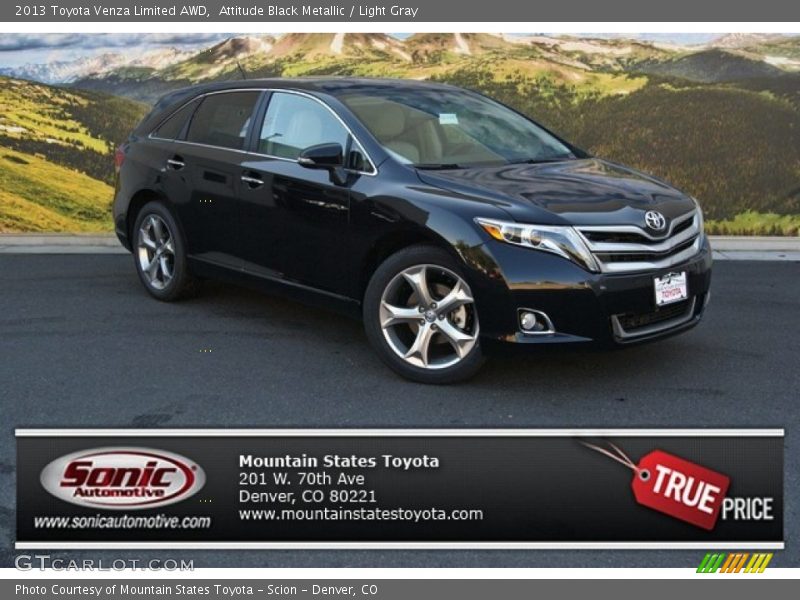 Attitude Black Metallic / Light Gray 2013 Toyota Venza Limited AWD