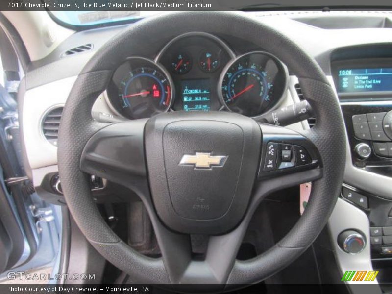Ice Blue Metallic / Jet Black/Medium Titanium 2012 Chevrolet Cruze LS