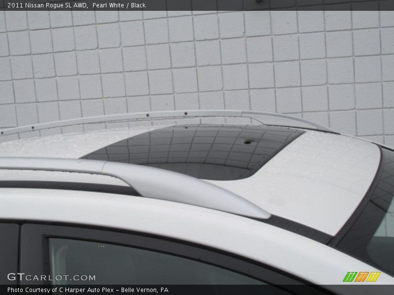 Pearl White / Black 2011 Nissan Rogue SL AWD