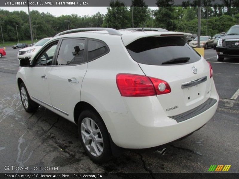 Pearl White / Black 2011 Nissan Rogue SL AWD